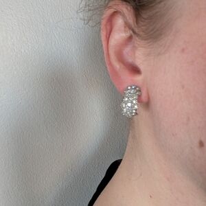 Crystal Cluster Clip-on  Earrings